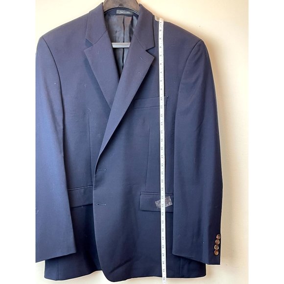 Michael Kors Men Blazer Coat Jacket 100% Wool Single Breasted Navy Blue Size 46R - Picture 3 of 8